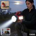 Omega 200w High Power Led Laser Torch Light With Side Emergency Light Panel (1 Pc)