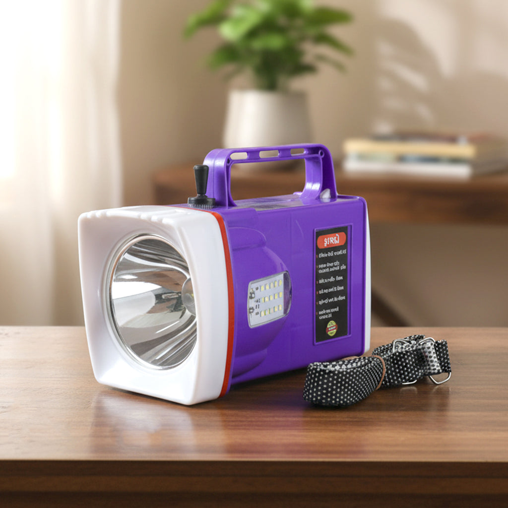 Omega Rechargeable Led Laser Torch Light With 5200 Mah Battery