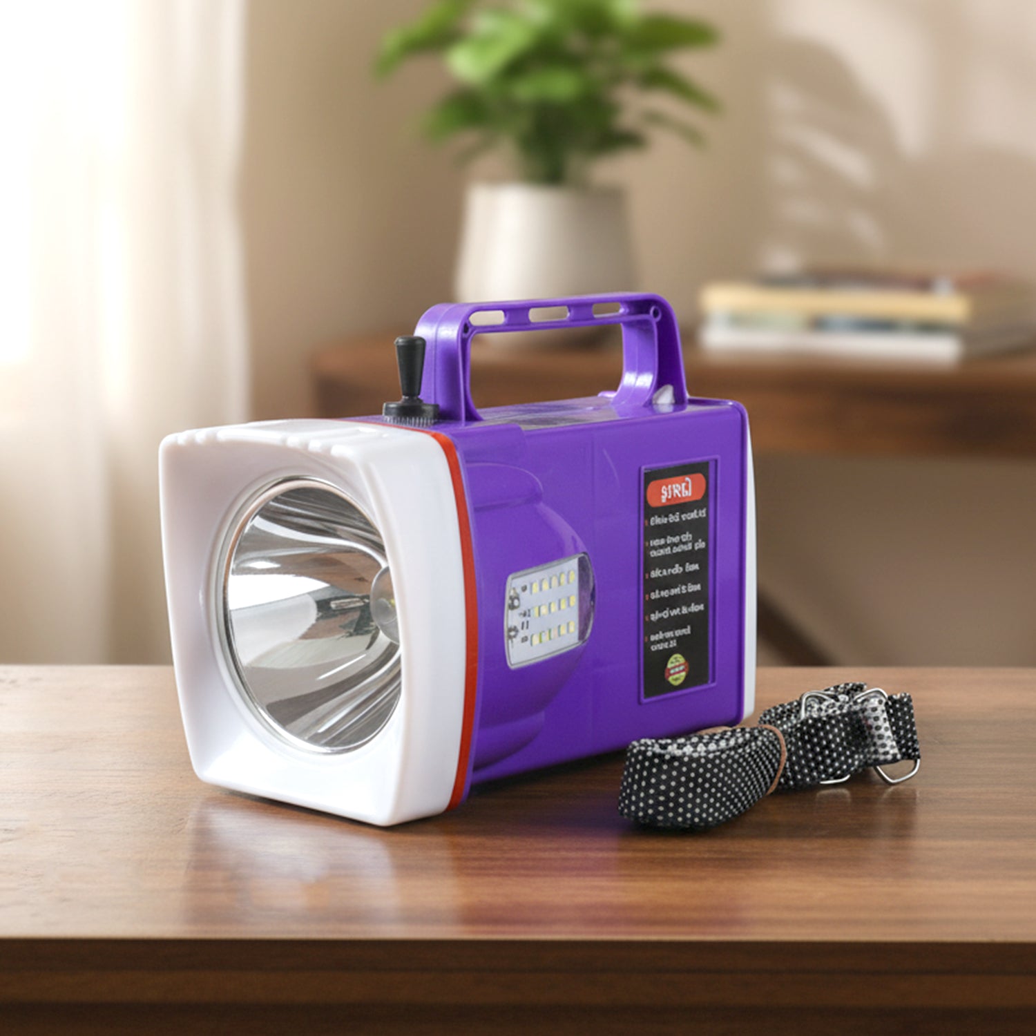 Omega Rechargeable Led Laser Torch Light With 5200 Mah Battery