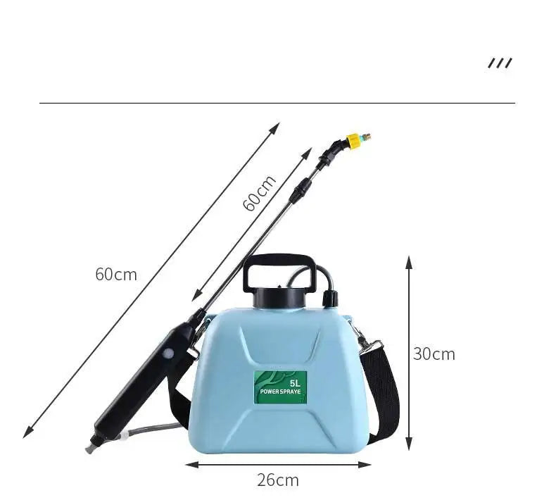 1.35 Gallon/5L Battery Powered Sprayer, Electric Sprayer with USB Rechargeable Handle, Portable Garden Sprayer with