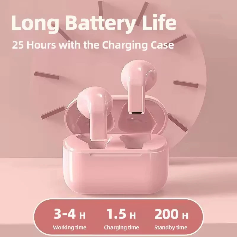 Semi In-Ear Wireless Headphones TWS Earbuds HiFi Sound IPX-5 Waterproof High Quality OEM Brand Smart Phone Compatible Sports
