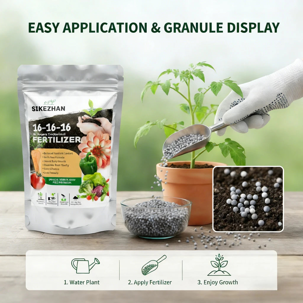 16-16-16 NPK All Purpose Fertilizer, Balanced Plant Food for Vegetables, Flowers, Lawns & Fruit Trees,Boosts Root Growth & Yield