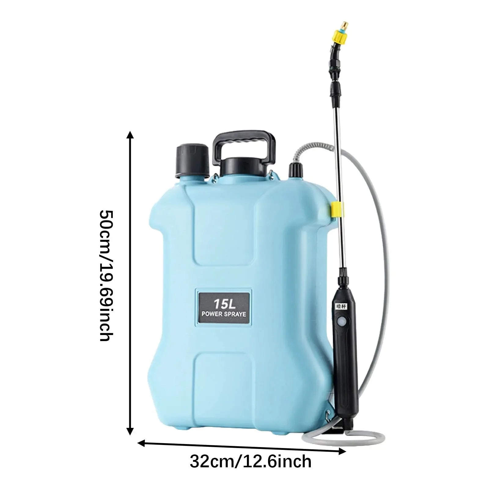 15L Multifunction Electric Sprayer, Adjustable Nozzle Garden Spray Tank For Watering, Cleaning, Pet Bathing with 3 Spray Heads