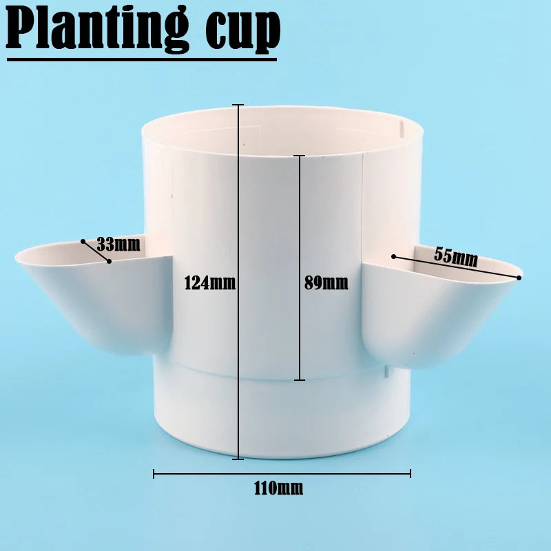 1~10Pcs DIY Balcony Hydroponic Growing System Detachable PP Colonization Cups Home Garden Farm Greenhouse Vertical Tower Planter