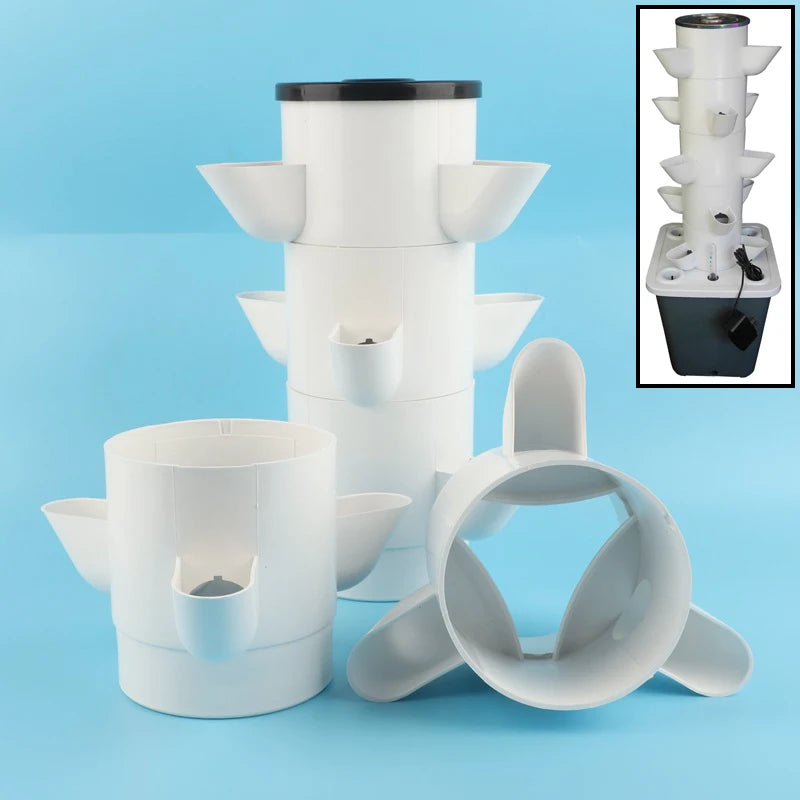 1~10Pcs DIY Balcony Hydroponic Growing System Detachable PP Colonization Cups Home Garden Farm Greenhouse Vertical Tower Planter