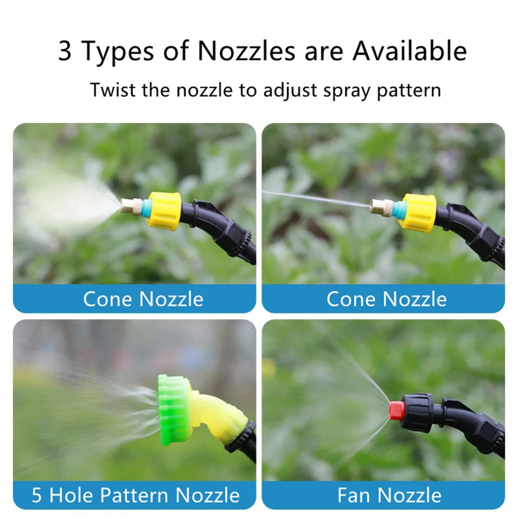 15L Multifunction Electric Sprayer, Adjustable Nozzle Garden Spray Tank For Watering, Cleaning, Pet Bathing with 3 Spray Heads