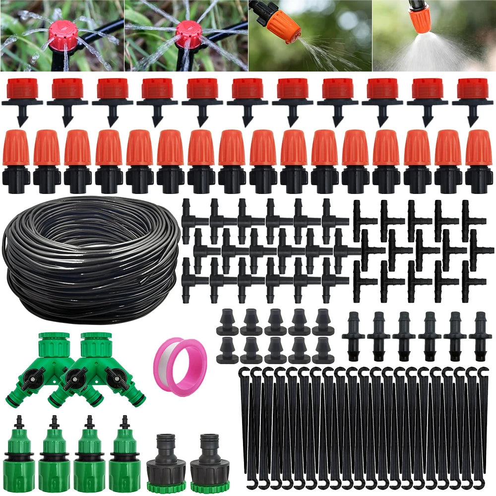 Automatic Drip Irrigation System Garden Watering Kit – Adjustable Watering Hose, Easy Installation, Water-Saving Garden Tool for Plants, Flowers & Vegetables