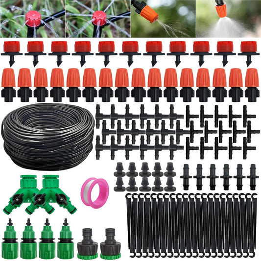 Automatic Drip Irrigation System Garden Watering Kit – Adjustable Watering Hose, Easy Installation, Water-Saving Garden Tool for Plants, Flowers & Vegetables