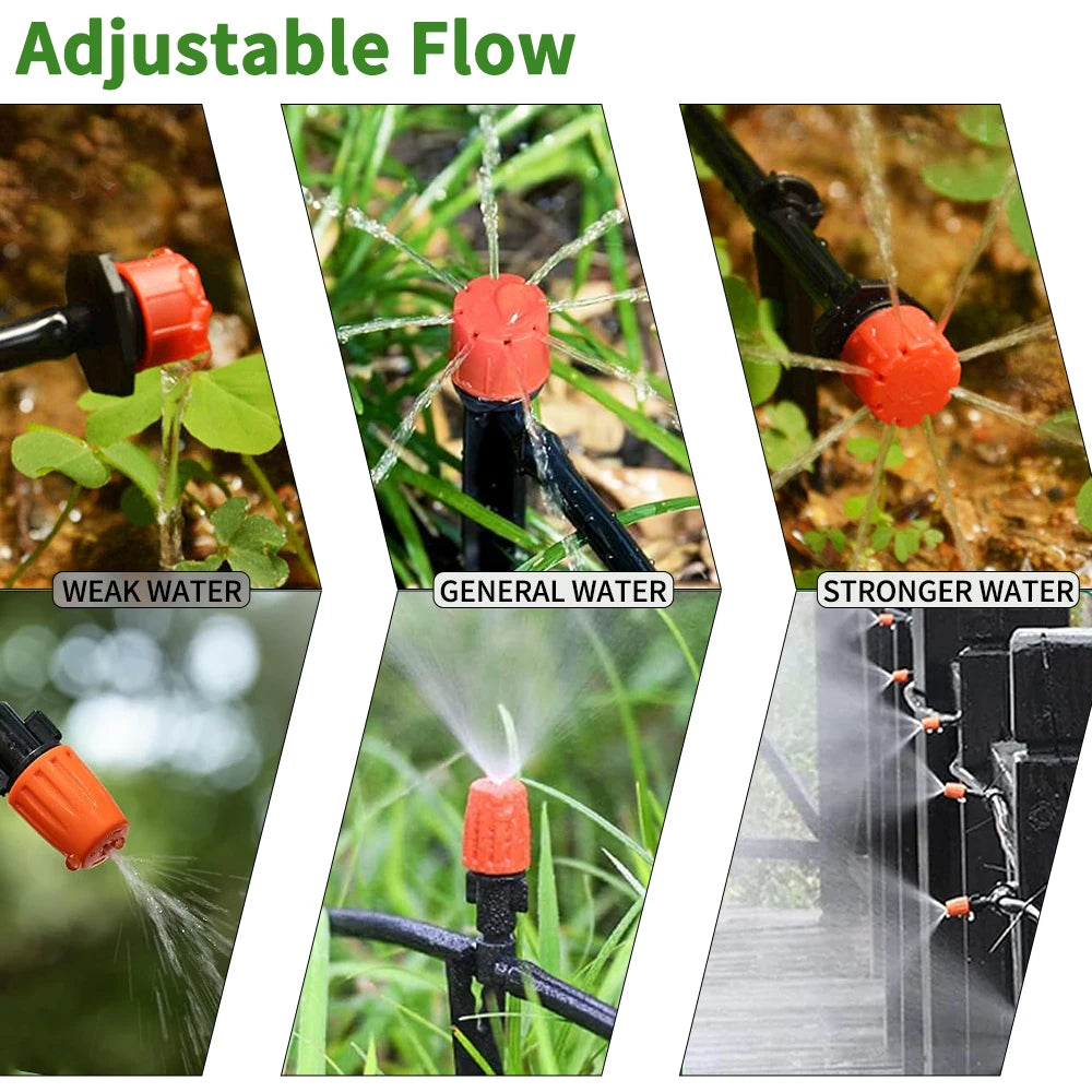 Automatic Drip Irrigation System Garden Watering Kit – Adjustable Watering Hose, Easy Installation, Water-Saving Garden Tool for Plants, Flowers & Vegetables