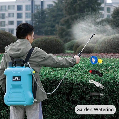 15L Multifunction Electric Sprayer, Adjustable Nozzle Garden Spray Tank For Watering, Cleaning, Pet Bathing with 3 Spray Heads