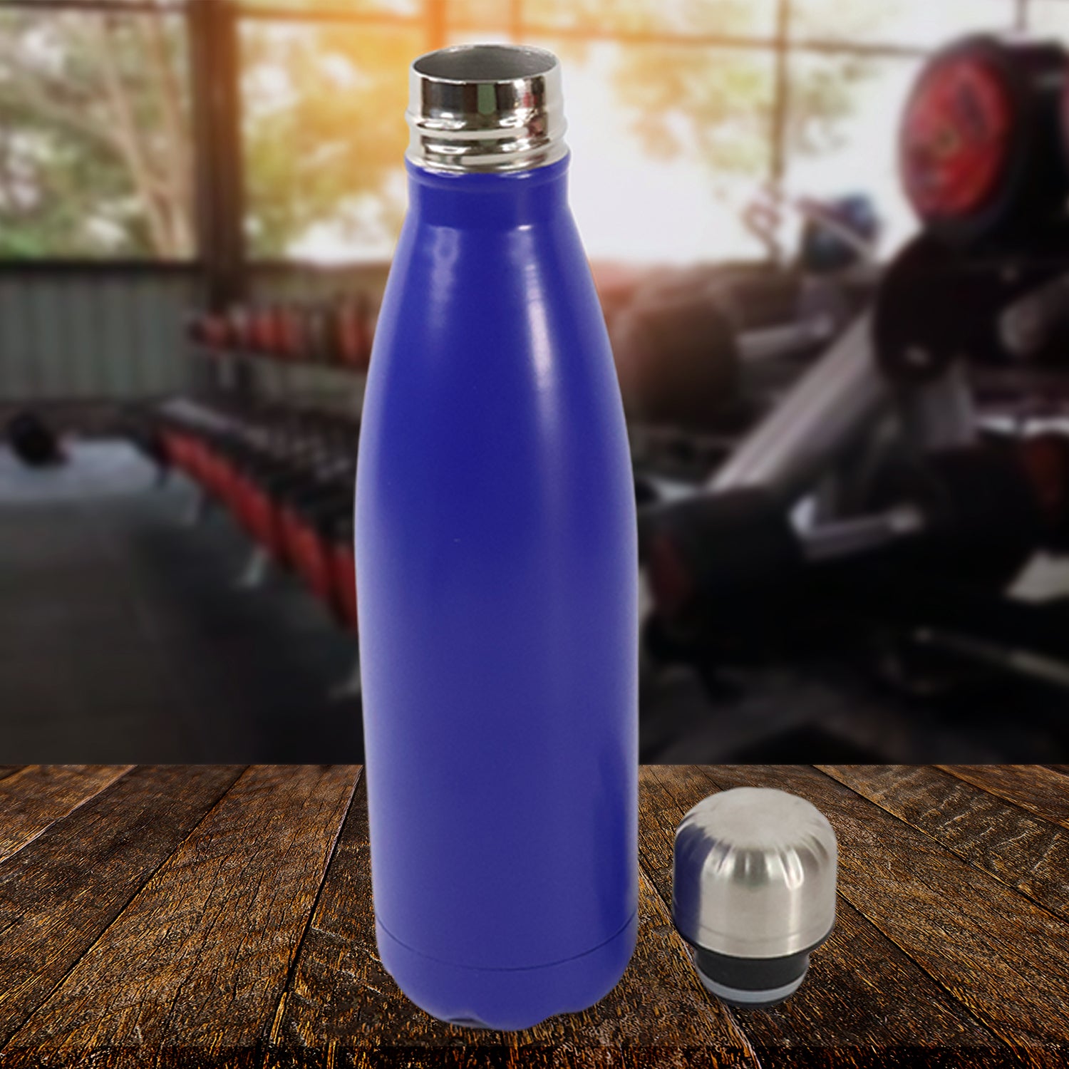 Stainless Steel Single Wall Water Bottle 400ml Approx