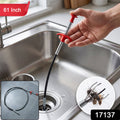 Premium Spring Drain Dredging Tool 61 Inch Sink Cleaner Claw Grabber (1 Pc)