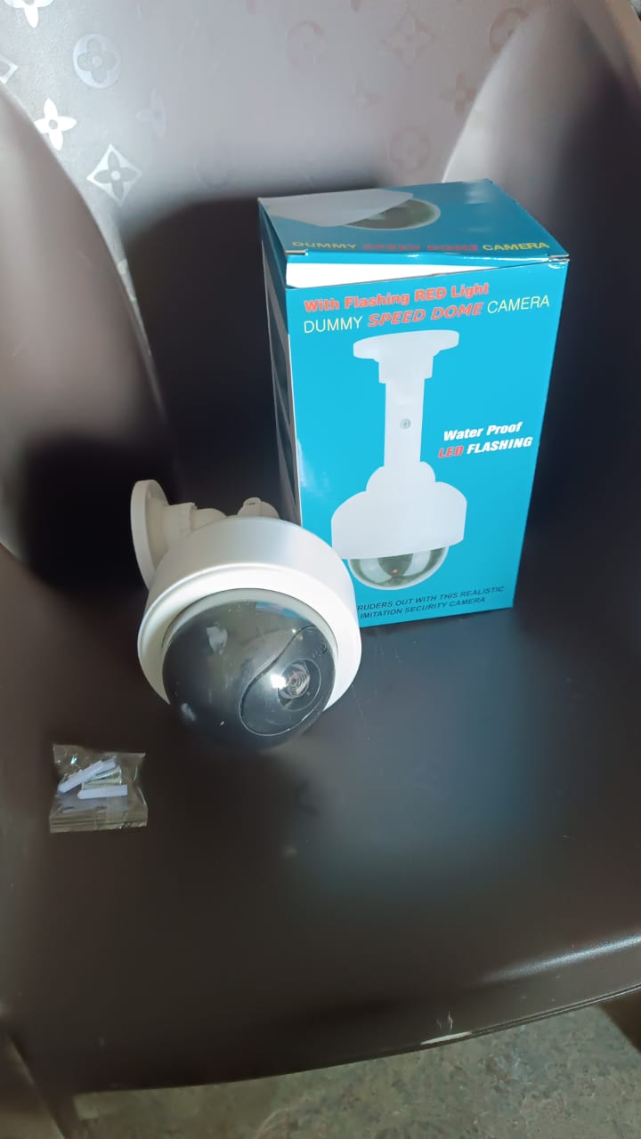 Fake  Dummy Camera Cctv  With Flashing Red Led Light (1 Pc  Battery Not Included)
