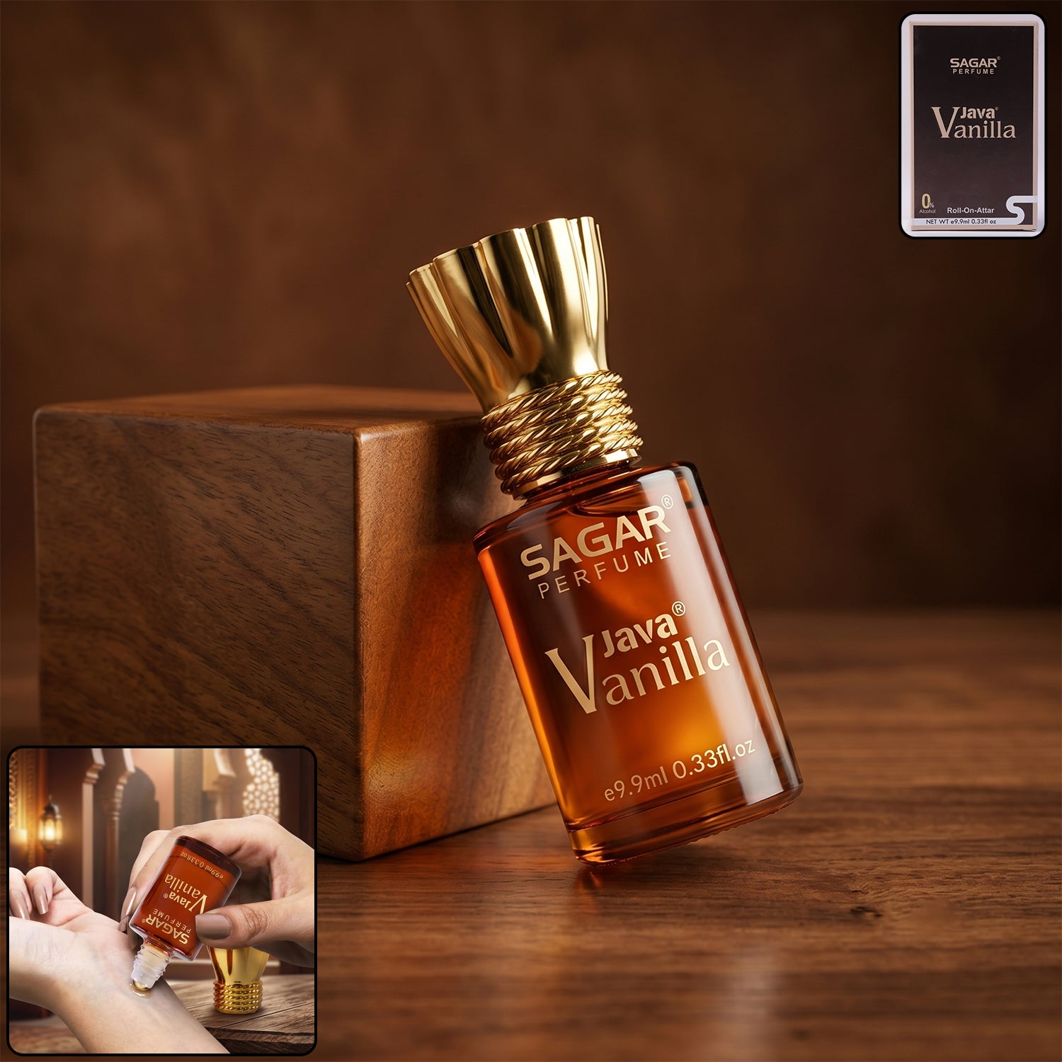 Sagar Java Vanilla Roll-on Attar Alcohol-free Perfume Oil For Men And Women (9.9 Ml)