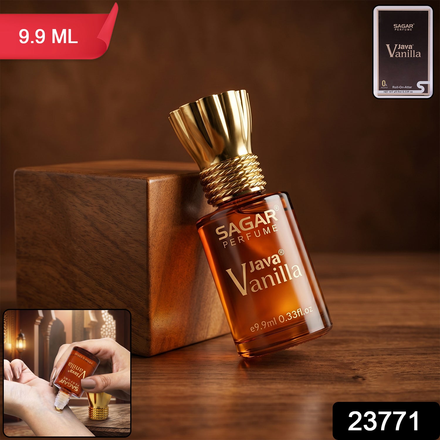 Sagar Java Vanilla Roll-on Attar Alcohol-free Perfume Oil For Men And Women (9.9 Ml)