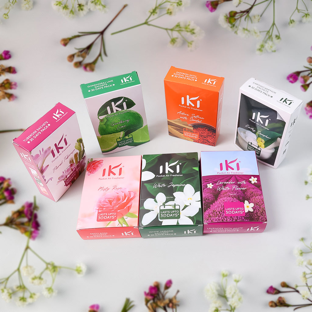 Pocket Air Freshener Mix Flevar  Fragrance (1 Pkt  Inside 6 Pcs )